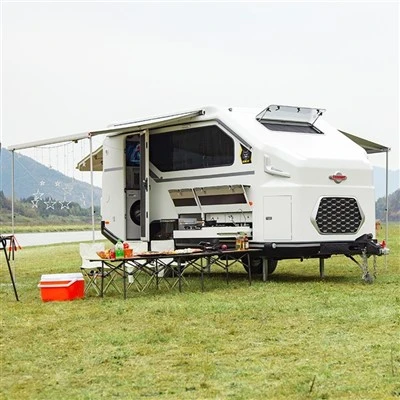 Leantóir Camper Lasmuigh de Mhótair Carabhán Bóthair Leantóir Taistil Campervan